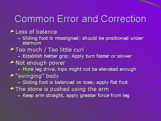 Common Error and Correction