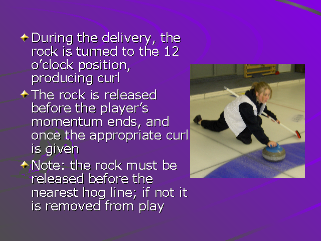 Curling stone delivery